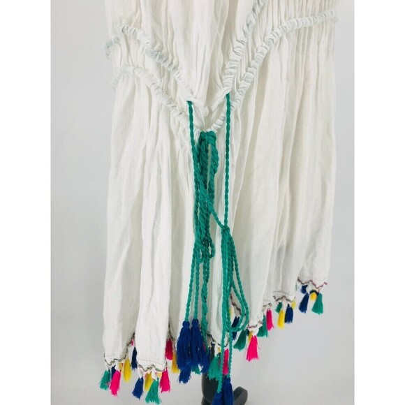 Nanette Lepore Swim Womens Boho Cover‎ up Dress White Size Xs Embroidered Tassel - Picture 4 of 14